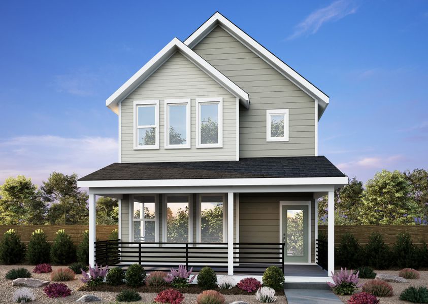 Front exterior of a new home in Barefoot, Firestone, CO, highlighting curb appeal (Image 1). Front exterior of a new home in Barefoot, Firestone, CO, highlighting curb appeal (Image 1).