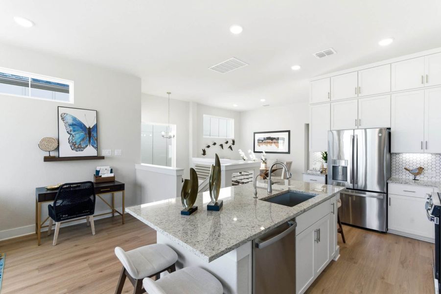 Furnished interior view inside a new home in Rose Hill, San Antonio (Image 12). Furnished interior view inside a new home in Rose Hill, San Antonio (Image 12).