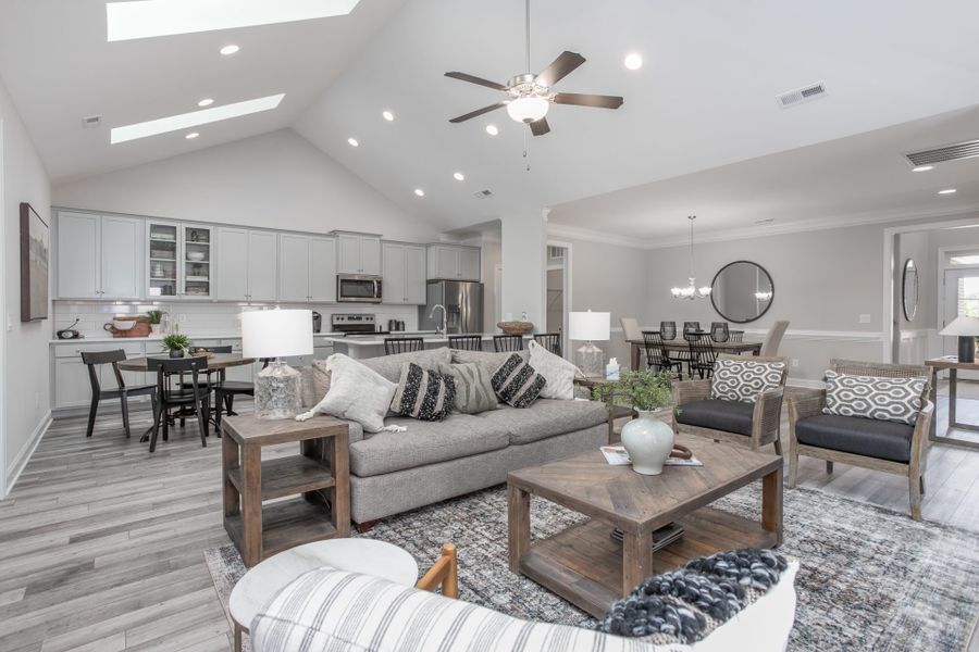 Representative furnished interior of a home built from the Manhattan by Keystone Homes NC in Weybridge, Burlington (Image 24).