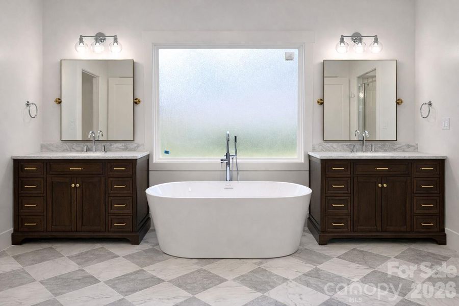 Furnished interior view inside a new home in , Clover (Image 12).