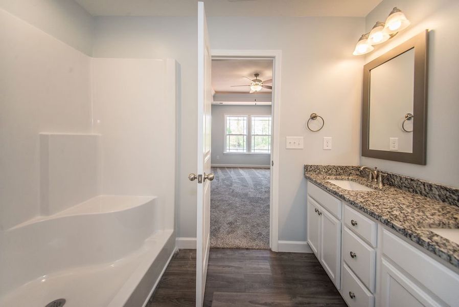 Representative furnished interior of a home built from the Franklin by Enchanted Homes in Fall Creek, Inman (Image 12). Representative furnished interior of a home built from the Franklin by Enchanted Homes in Fall Creek, Inman (Image 12).