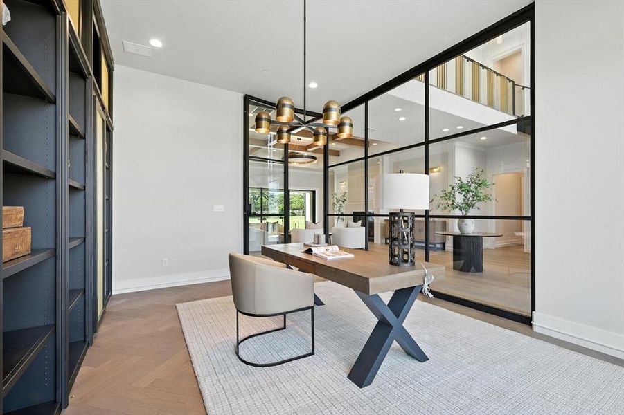 Furnished interior view inside a new home in , Bartonville (Image 27).