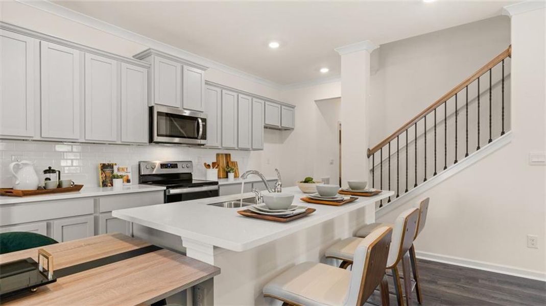 Furnished interior view inside a new home in Independence Villas and Townhomes, Loganville (Image 6). Furnished interior view inside a new home in Independence Villas and Townhomes, Loganville (Image 6).