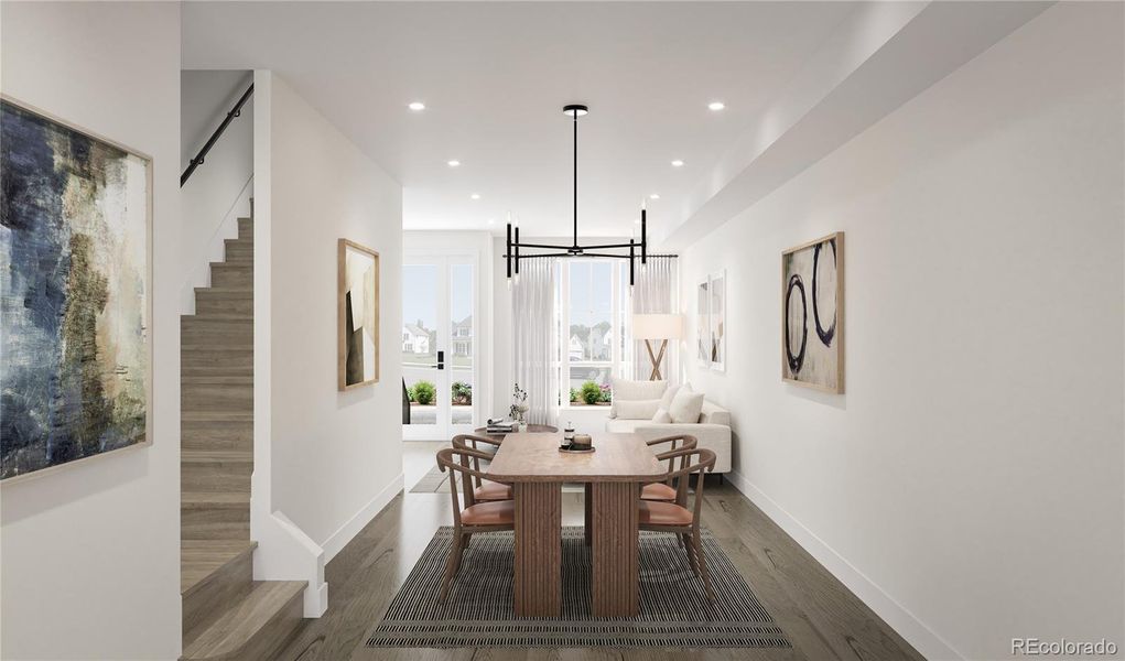 Furnished interior view inside a new home in , Denver (Image 22).