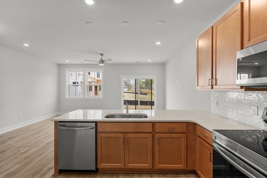 Photo is of a similar home