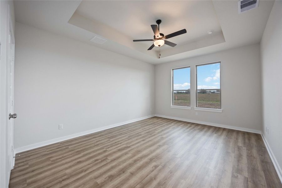 Retreat to the primary bedroom, which features a huge walk-in closet and luxury bathroom. Retreat to the primary bedroom, which features a huge walk-in closet and luxury bathroom.