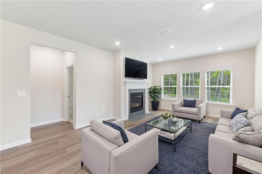Furnished interior view inside a new home in Parkside at Grayson, Grayson (Image 8).
