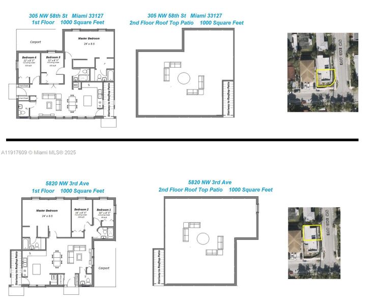 Floor plans of both units of duplex; same sq footage under air Floor plans of both units of duplex; same sq footage under air