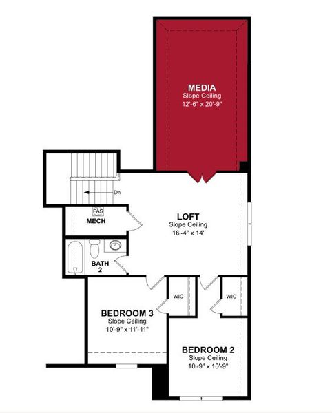 2D floor plan layout of this home in Brookville Estates, Forney, TX (Image 3).