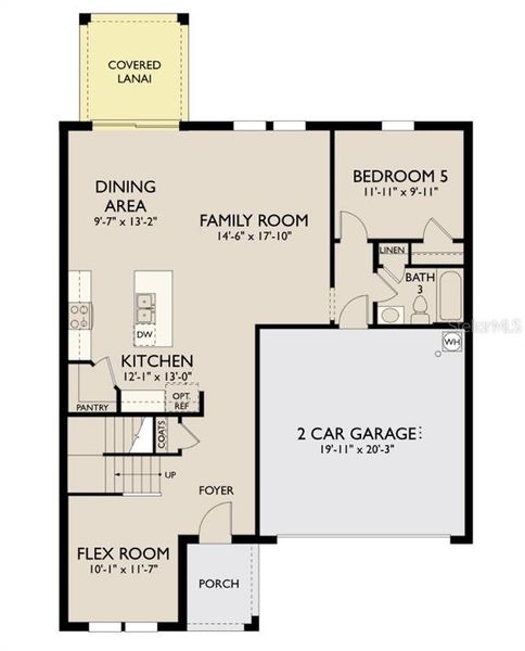 2D floor plan layout of this home in Berry Bay, Wimauma, FL (Image 2). 2D floor plan layout of this home in Berry Bay, Wimauma, FL (Image 2).
