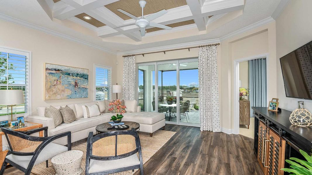 Furnished interior view inside a new home in Windward Real Estate and Homes for Sale in Sarasota, FL - Neal Communities, Sarasota (Image 11). Furnished interior view inside a new home in Windward Real Estate and Homes for Sale in Sarasota, FL - Neal Communities, Sarasota (Image 11).