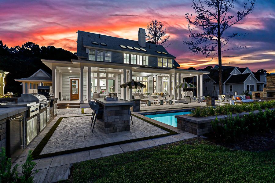 Front exterior of a new home in , Bluffton, SC, highlighting curb appeal (Image 20).