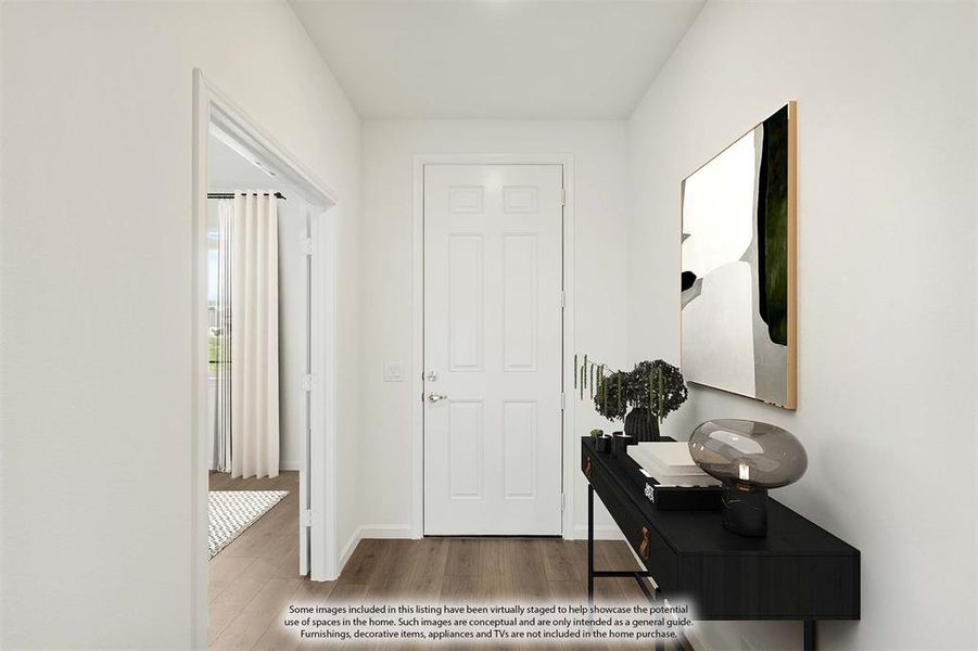 Furnished interior view inside a new home in ArrowBrooke Elements, Aubrey (Image 24).