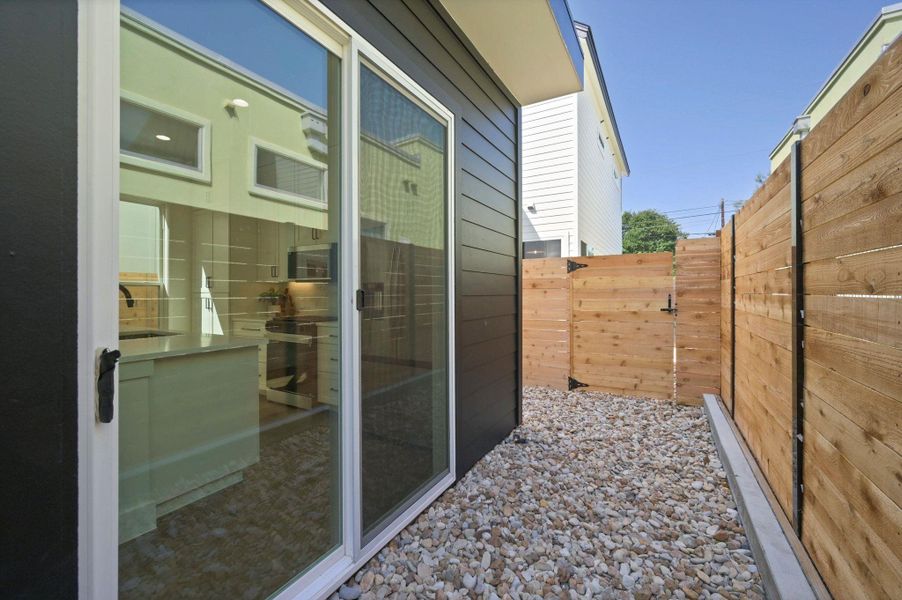 View of patio with a sink
