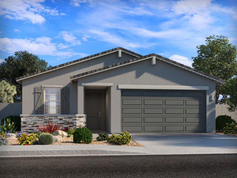 Representative exterior photo of a completed home built from the Garnet by Meritage Homes in Mandarina - Premier Series, Marana, AZ (Image 2).