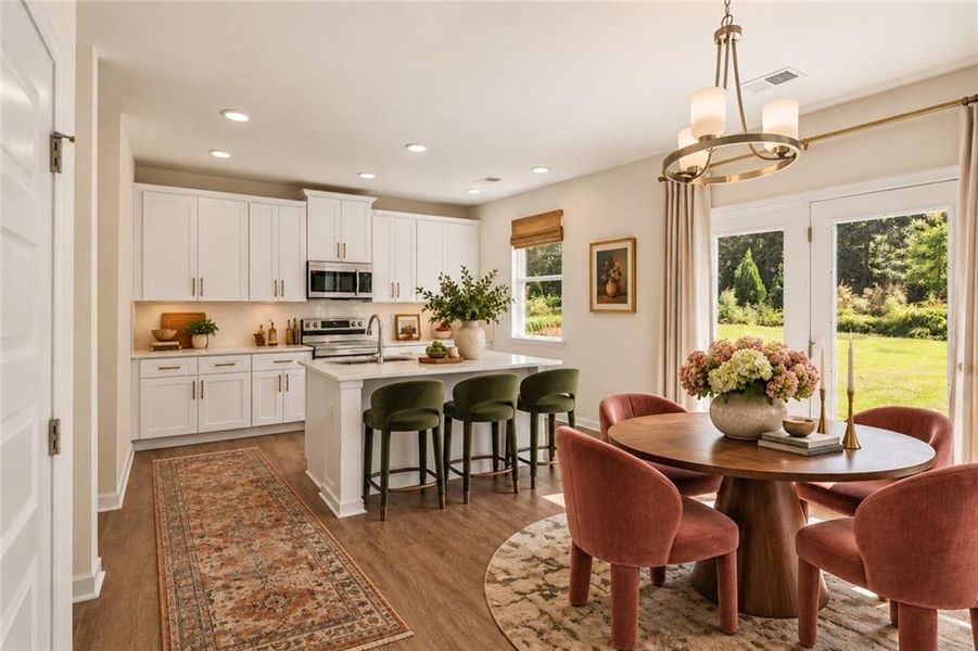 Furnished interior view inside a new home in The Brooke at Rivertown, South Fulton (Image 25).