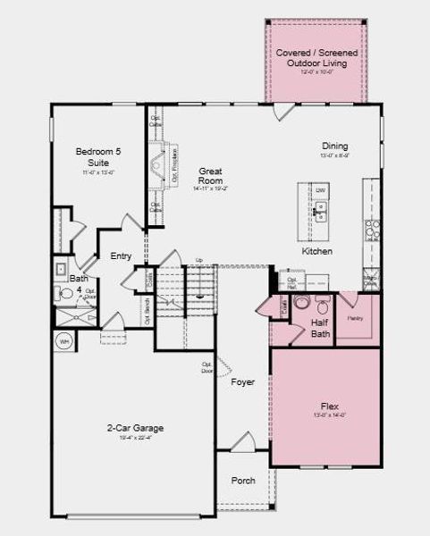 2D floor plan layout of this home in Oakmead, Buford, GA (Image 4).