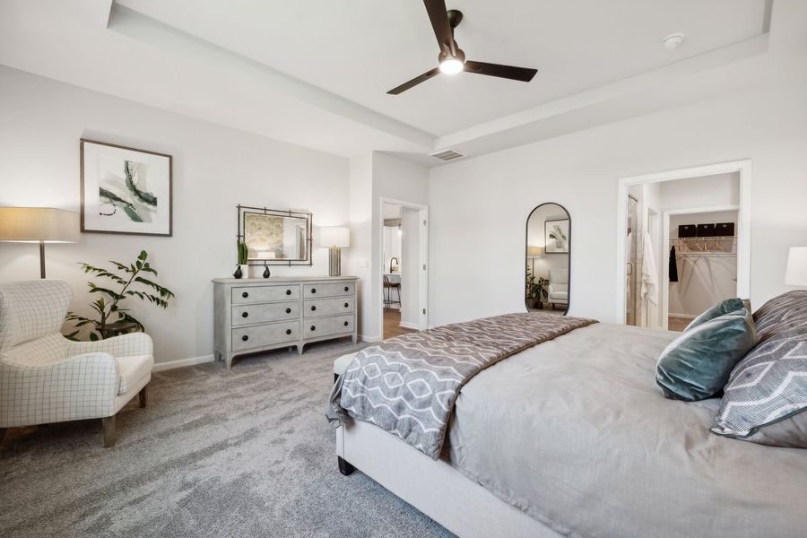 Furnished interior view inside a new home in The Beacon at Old Peachtree Single Family Homes, Lawrenceville (Image 265).