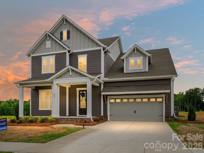 Front exterior of a new home in Hardy Pond, Rock Hill, SC, highlighting curb appeal (Image 22).