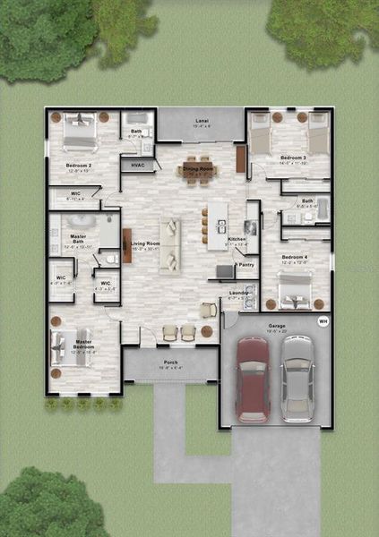 2D floor plan layout of this home in , Ocala, FL (Image 5). 2D floor plan layout of this home in , Ocala, FL (Image 5).