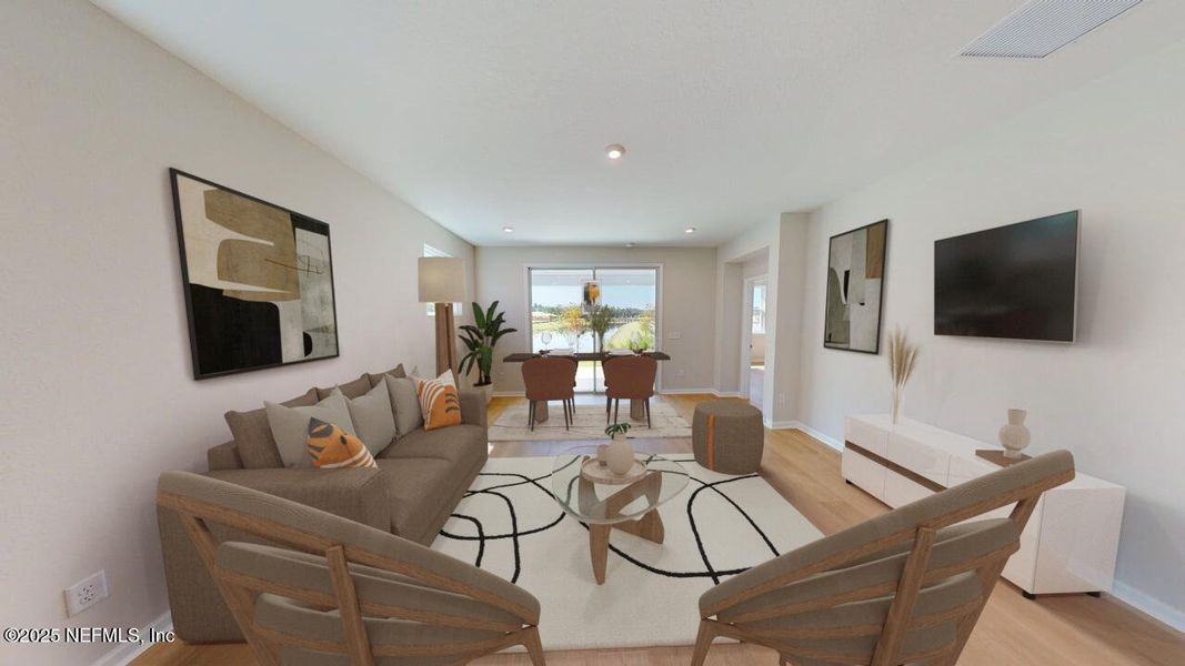Furnished interior view inside a new home in RiverTown - WaterSong, St. Johns (Image 9).