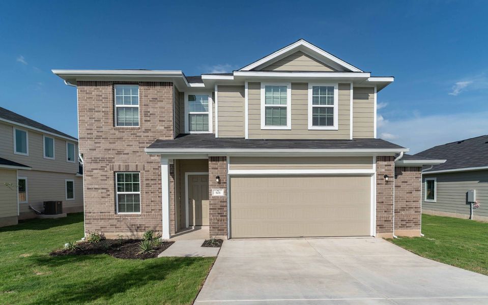 Front exterior of a home in the Grande Estates community, located in Bertram, TX (Image 16).