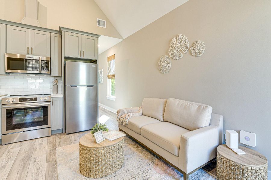 Furnished interior view inside a new home in , Galveston (Image 14). Furnished interior view inside a new home in , Galveston (Image 14).