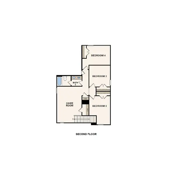 2D floor plan layout of this home in Laurel Farms, Brookshire, TX (Image 4).