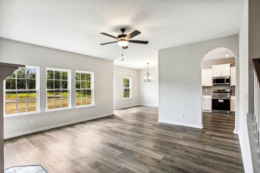Representative unfurnished interior of a home built from the The Dunham by RTS Homes in Grand Reserve, Hinesville (Image 14). Representative unfurnished interior of a home built from the The Dunham by RTS Homes in Grand Reserve, Hinesville (Image 14).