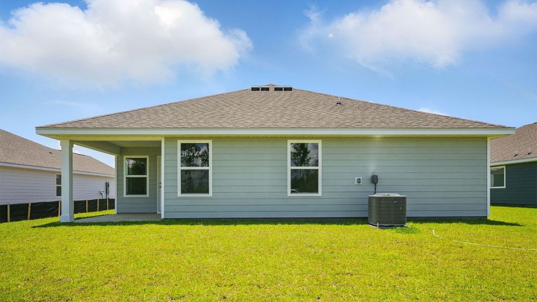 Exterior details and patio area of a home in Hodges Bayou Plantation, Panama City (Image 20). Exterior details and patio area of a home in Hodges Bayou Plantation, Panama City (Image 20).