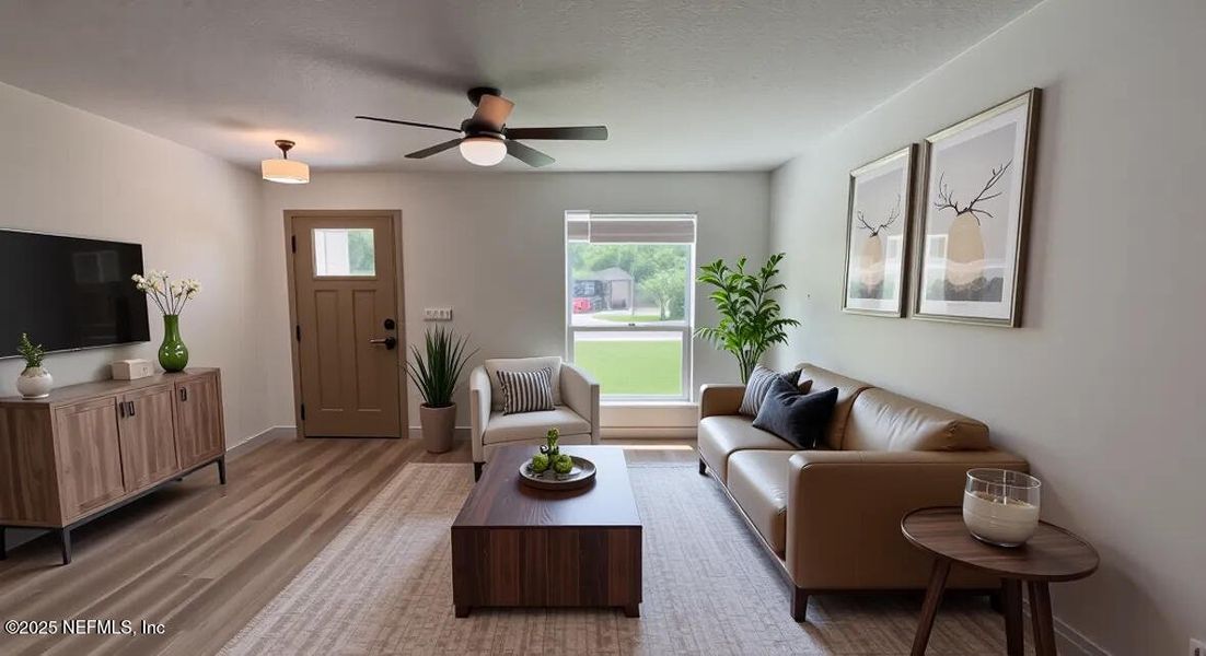 Furnished interior view inside a new home in , Jacksonville (Image 15). Furnished interior view inside a new home in , Jacksonville (Image 15).