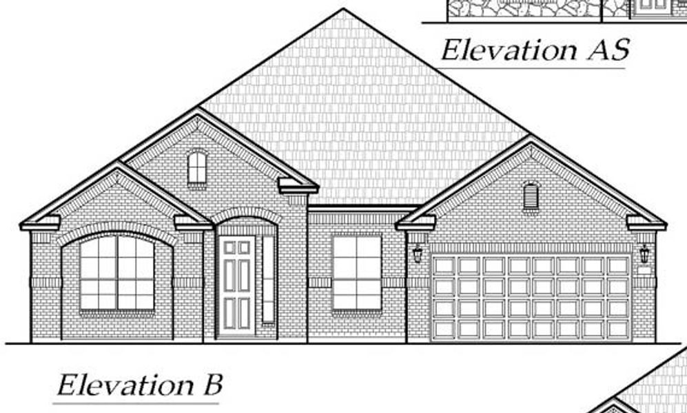 Exterior rendering of this home design in Lakeview Heights, Azle, TX (Image 22).