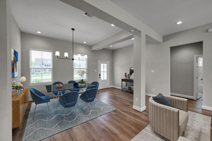 Furnished interior view inside a new home in Spring Branch Crossing, Conroe (Image 33).