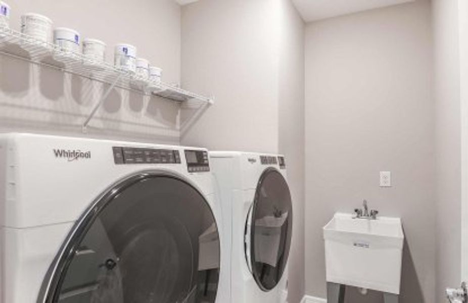 Laundry Room w/utility sink
and Washer and Dryer