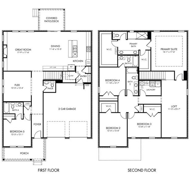 2D floor plan layout of this home in Station Hill - Estate Series, Franklin, TN (Image 2).