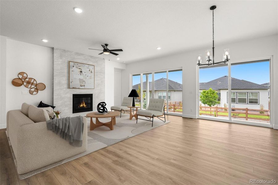Furnished interior view inside a new home in Wolf Ranch - Enclave Collection, Colorado Springs (Image 5).