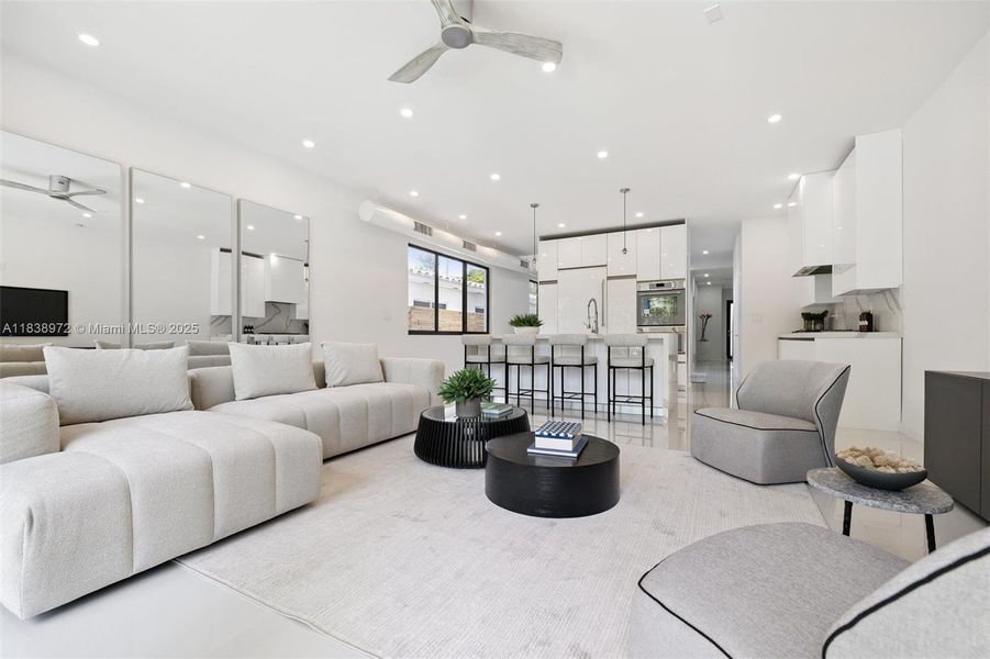 Furnished interior view inside a new home in , Miami (Image 15).