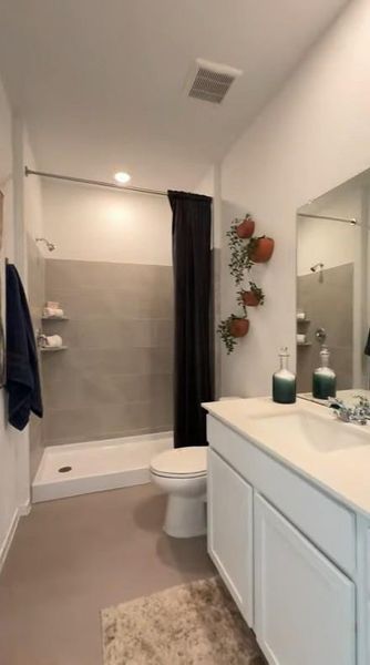 Pics are not of actual home.  They are a representative of a home of the same floor plan
