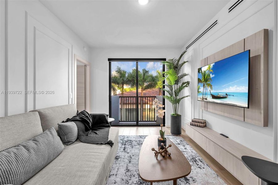 Furnished interior view inside a new home in , Coral Gables (Image 15).
