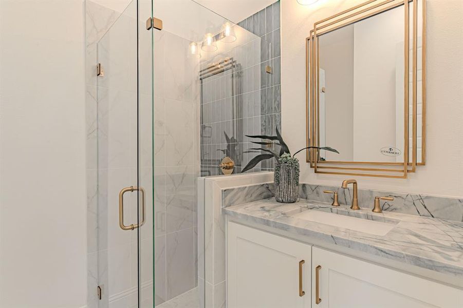 Furnished interior view inside a new home in , Aledo (Image 16).