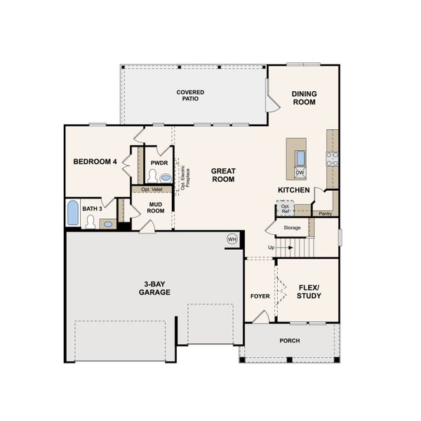 2D floor plan layout of this home in The Oaks, Mount Juliet, TN (Image 4).