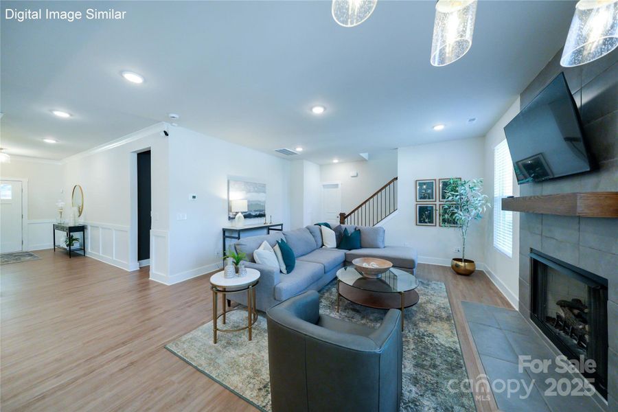 Digital Image Similar - Family Room is open to kitchen