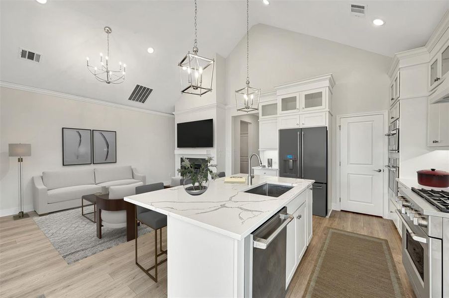 Furnished interior view inside a new home in Gateway Parks, Forney (Image 9).