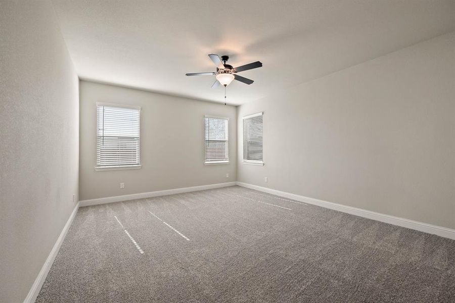 Primary Bedroom, Carpet is plush with upgraded padding