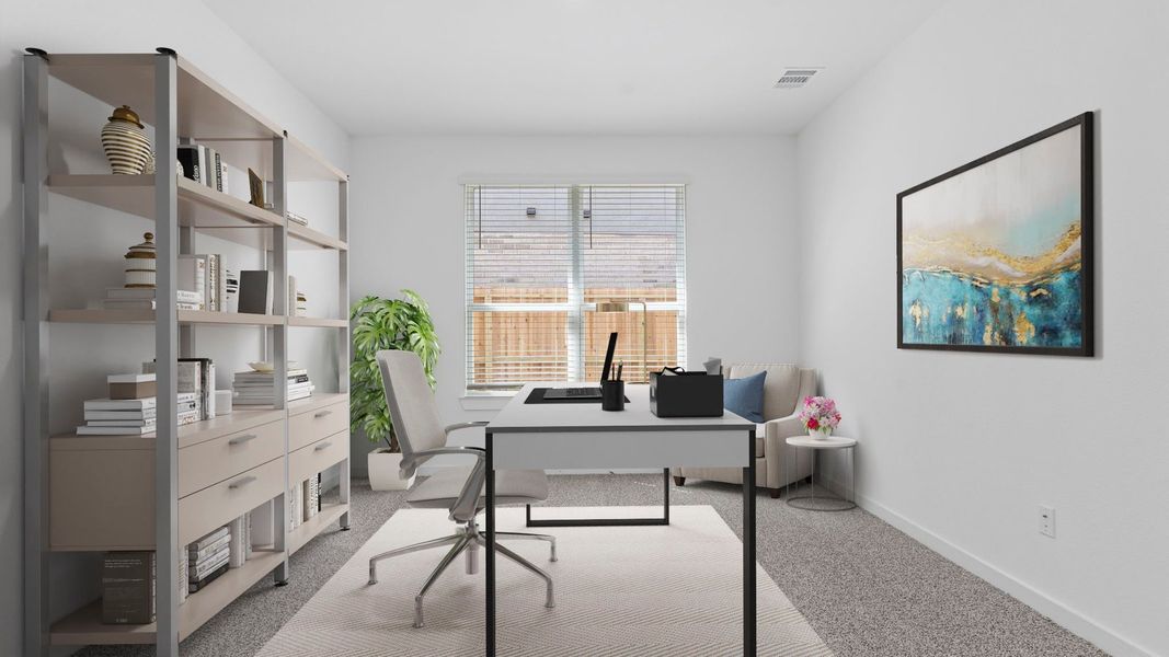 Furnished interior view inside a new home in Westland Ranch 60' Homesites, League City (Image 12).