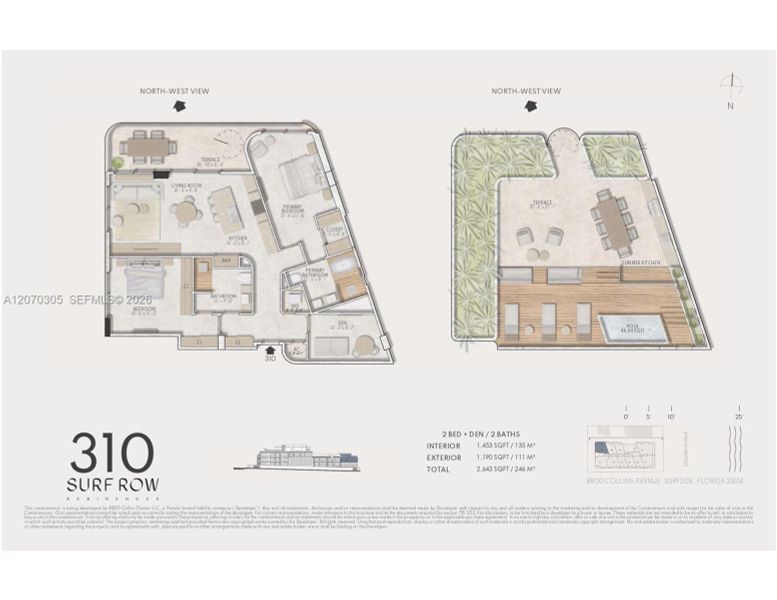 2D floor plan layout of this home in , Surfside, FL (Image 4).