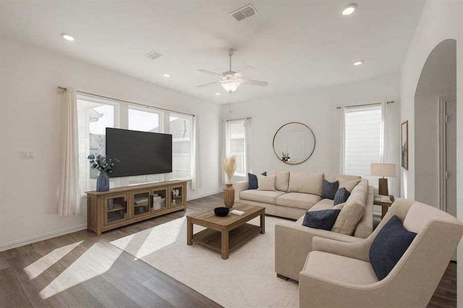 Virtually staged photo