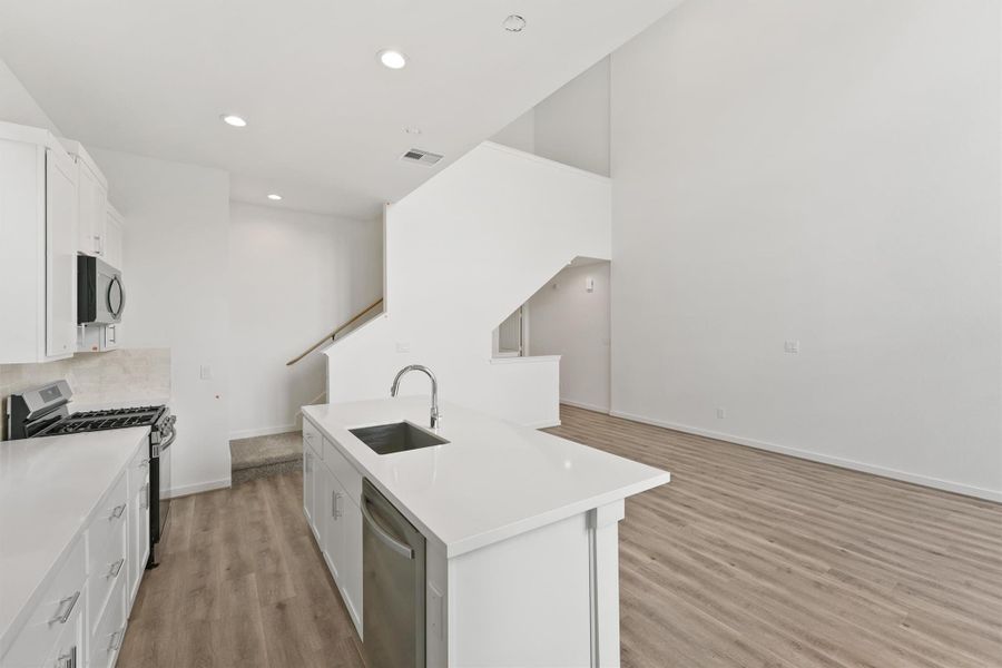 Furnished interior view inside a new home in Highland Commons, Houston (Image 6). Furnished interior view inside a new home in Highland Commons, Houston (Image 6).