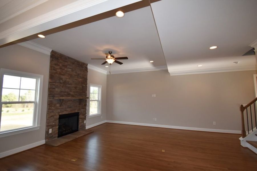 Representative unfurnished interior of a home built from the Lancaster by Keystone Homes NC in Preserve at Carriage Cove, Oak Ridge (Image 26).