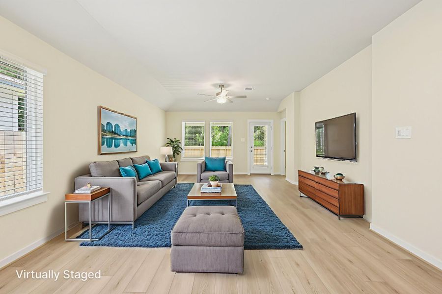 Furnished interior view inside a new home in Sanford Farms - Traditional Series, Waller (Image 4).